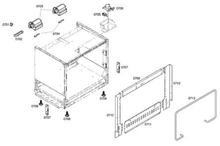 Cabinet Assy Diagram and Parts List for PRD366EHC 03 Thermador Range