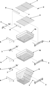Fz Shelf Diagram and Parts List for RS4953000W0  Gaggenau Refrigerator