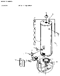 Replacement Parts Diagram and Parts List for 153335700  Kenmore Water Heater
