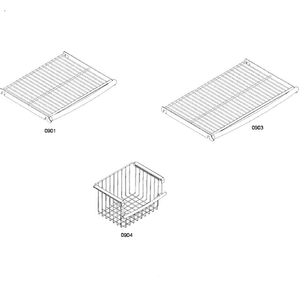 Shelfs 2 Diagram and Parts List for KBUDT4255E 03 Thermador Refrigerator