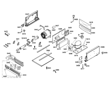 Compressor Diagram and Parts List for T18ID80NLP 37 Thermador Freezer