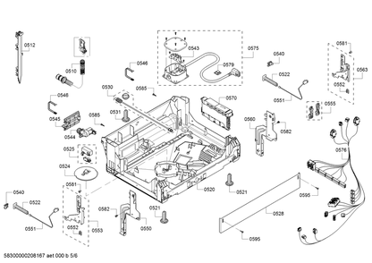 Diagram 5 Diagram and Parts List for SHEM63W52N 10 Bosch Dishwasher