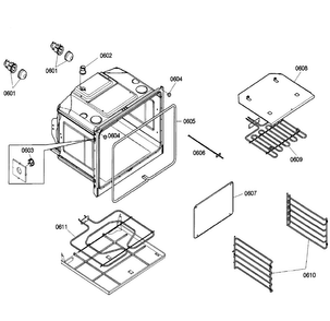 Oven Lower Diagram and Parts List for HBN5660UC 02 Bosch Wall Oven