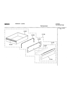 Warming Drawer Diagram and Parts List for HES245U 01 Bosch Range