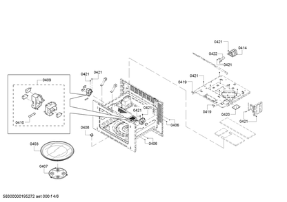 Diagram 5 Diagram and Parts List for HMB50152UC-05  Bosch Microwave