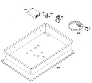 Cabinet Diagram and Parts List for NGM5064UC 04 Bosch Cooktop
