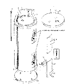 Non-functional Replacement Parts Diagram and Parts List for 153329110  Kenmore Water Heater