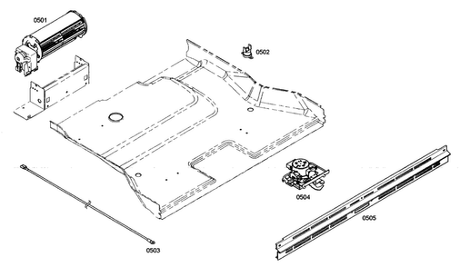 Bottom Control Diagram and Parts List for PODC30201  Thermador Wall Oven