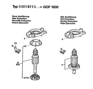 Diagram 3 Diagram and Parts List for GOF1600 0 601 611 034 Bosch Router