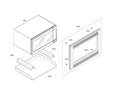 Trim Kit/pan Diagram and Parts List for HBL5760UC 01 Bosch Microwave