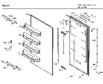 Door Diagram and Parts List for B30IR800SP 02 Bosch Refrigerator