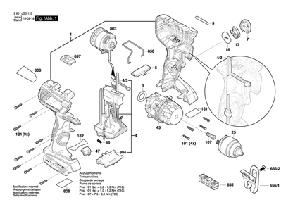 Part Location Diagram of 16072335DC Bosch Electronics Module
