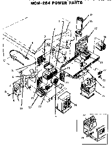 Power Parts Diagram and Parts List for MTR-36  Thermador Microwave