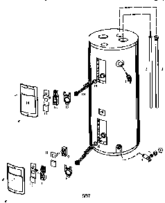Replacement Parts Diagram and Parts List for 153324160  Kenmore Water Heater