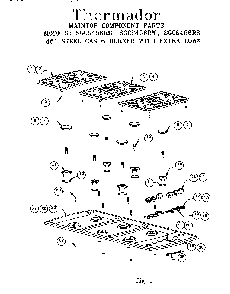 Maintop Diagram and Parts List for SGCS456RS  Thermador Cooktop