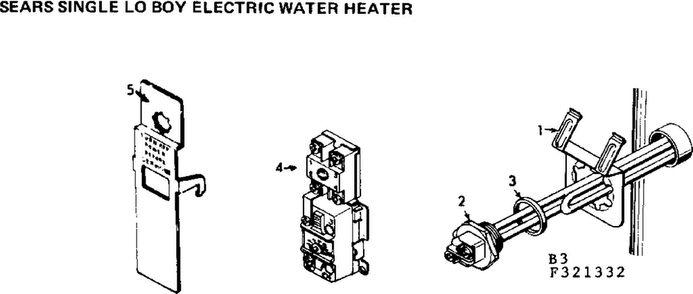 Functional Replacement Parts Diagram and Parts List for 153321352  Kenmore Water Heater