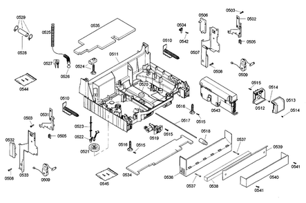 Base Diagram and Parts List for DWHD94EP 49 Thermador Dishwasher