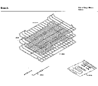 Shelfs Diagram and Parts List for HII8055U 01 Bosch Range