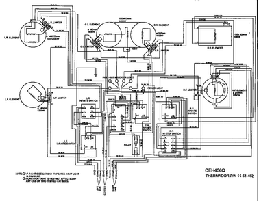 Wiring Diagram Diagram and Parts List for CEH365Q  Thermador Cooktop