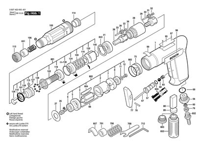 Section 1 Diagram and Parts List for 0607453400  Bosch Screwdriver