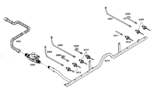 Part Location Diagram of 00219945 Bosch TUBE