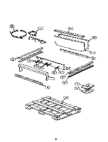 Page 9 Diagram and Parts List for GPS484WKS  Thermador Cooktop