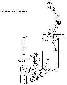 Replacement Parts Diagram and Parts List for 153335902  Kenmore Water Heater