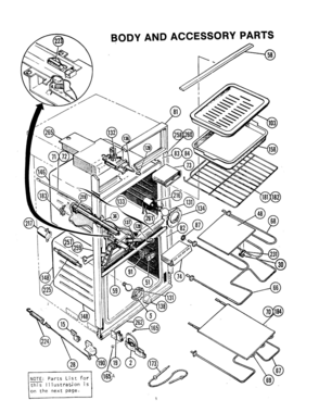 02 - BODY & ACCESSORY PARTS Diagram and Parts List for CMT-19SERVICECODEH&UP  Bosch Microwave Oven Combo