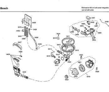 Pump Diagram and Parts List for SHX33A05UC 46 Bosch Dishwasher
