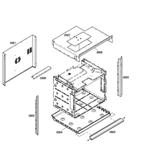 Cabinet Assy Diagram and Parts List for HBL3460UC 03 Bosch Wall Oven