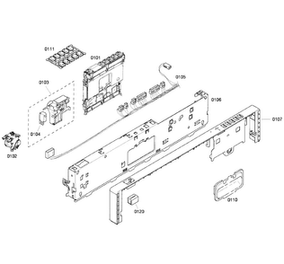 Control Panel Diagram and Parts List for DWHD410HPR 60 Thermador Dishwasher