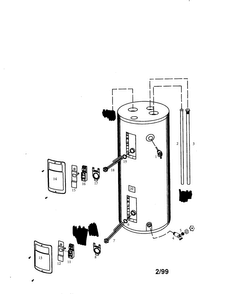 Energy Efficient 30 Gallon Diagram and Parts List for 153324391  Kenmore Water Heater