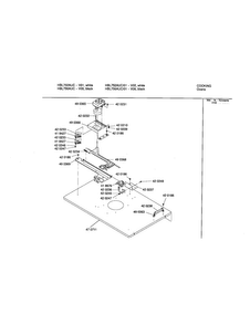 Lower Internal Panel Diagram and Parts List for HBL756AUC 00 Bosch Wall Oven