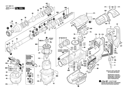 Part Location Diagram of 1619P11754 Bosch Tool CLAMPING STRIP