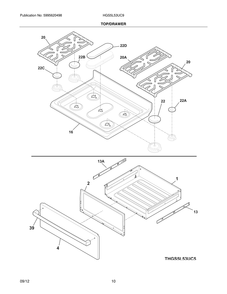 Part Location Diagram of 316262004 Bosch Range surface burner cap