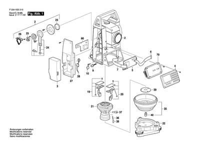 Part Location Diagram of 2610A13478 Bosch Tool DISPLAY UNIT