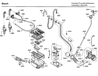 Pump Diagram and Parts List for WFVC544CUC 20 Bosch Washer