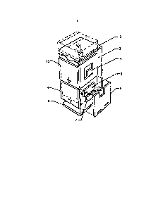Oven Insulation Kit Diagram and Parts List for CMT127N-01  Thermador Microwave