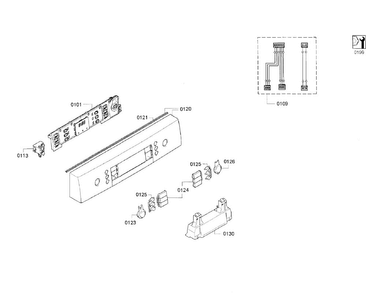 Control Panel Diagram and Parts List for SPE68U55UC 32 Bosch Dishwasher