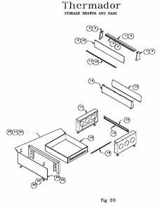 Storage Drawer And Base Diagram and Parts List for RDF30RS  Thermador Range