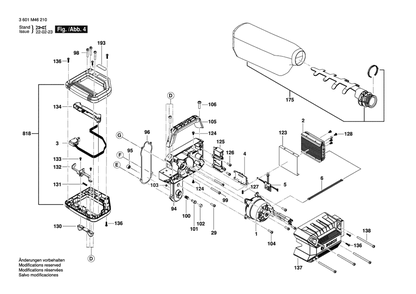 Diagram 4 Diagram and Parts List for GCM18V-12SDN 3 601 M46 210 Bosch Miter Saw
