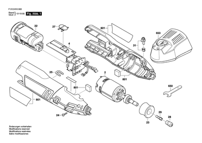 Diagram Diagram and Parts List for 8100 F 013 810 000 Bosch Router
