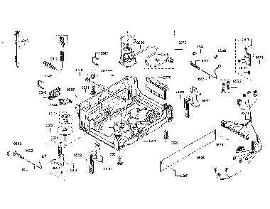 Base/power cord Diagram and Parts List for SHP865WF5N 01 Bosch Dishwasher