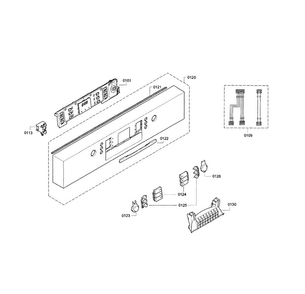 Control Panel Diagram and Parts List for SGE63E06UC 74 Bosch Dishwasher