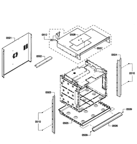 Cabinet Assy Diagram and Parts List for HBL5450UC 05 Bosch Wall Oven