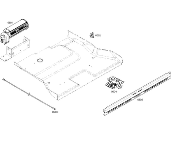 Fan Assy Diagram and Parts List for HBL5650UC 04 Bosch Wall Oven