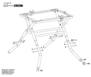 Part Location Diagram of 2610043554 Bosch Tool STAND FOOT