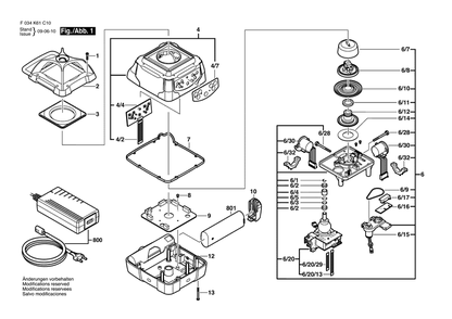 Part Location Diagram of 2610A07198 Bosch Tool SPINDLE MOTOR MOUNT S/A$ PLAST