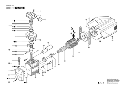 Diagram 2 Diagram and Parts List for CET4-20 3 601 D90 410 Bosch Compressor