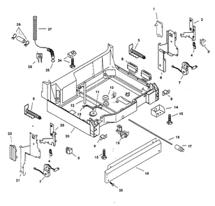 Base Diagram and Parts List for SHU3306UC 11 Bosch Dishwasher